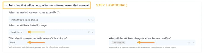 Intercom-step-3-configure-qualification-settings-in-referral-factory