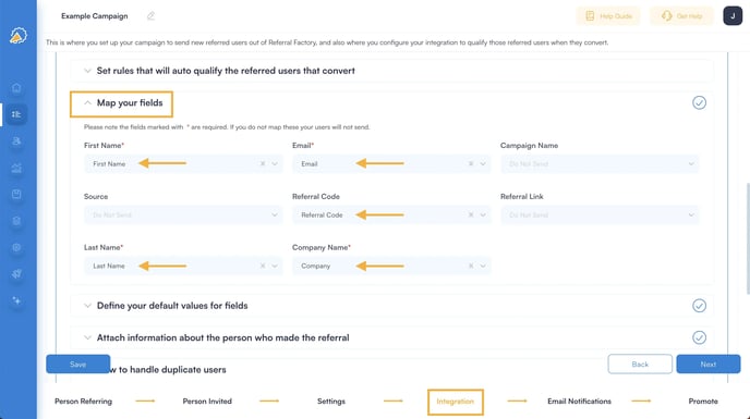 Sending new referred leads to Salesforce to track referral referrals - Step 4(1)