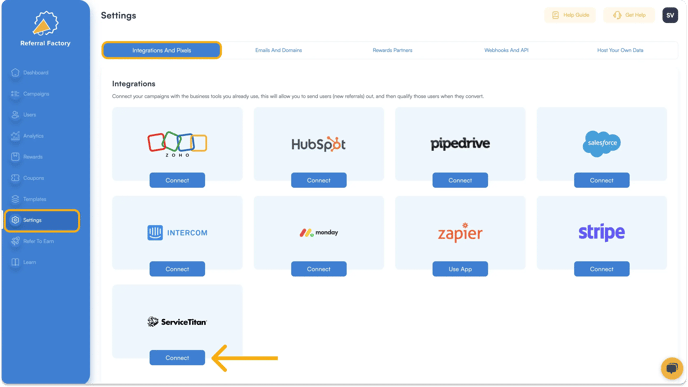 connect-servicetitan-referral-factory-settings