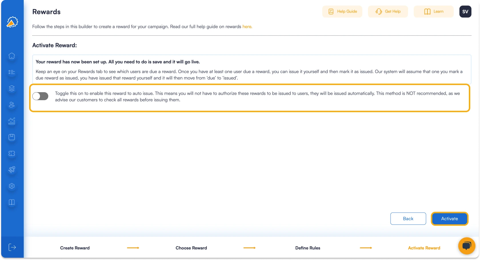 Screenshot showing How To Add a Milestone Stripe Reward for your referral program software.